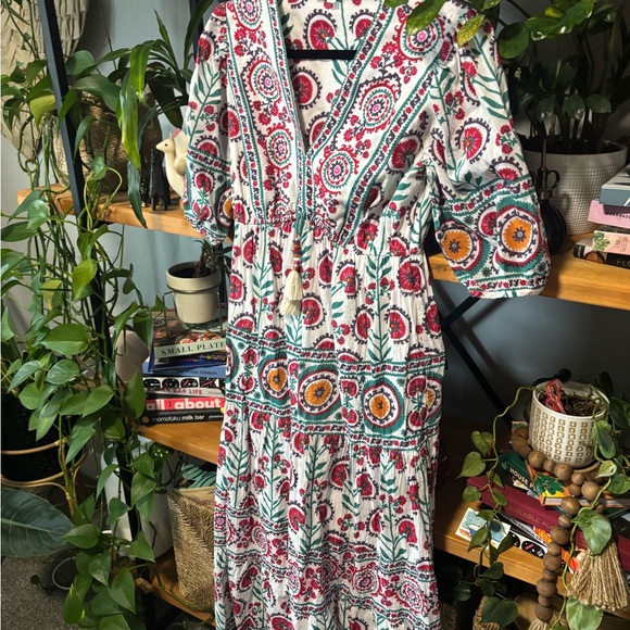 Derhy Colorful Bohemian Maxi Dress | Small - Picture 5 of 6